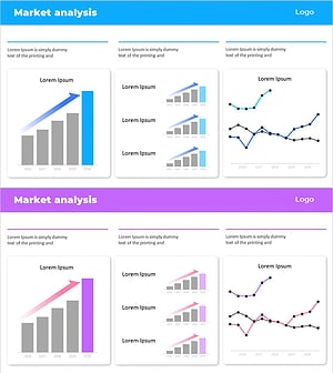 모바일 시장분석 막대 & 꺾은선 차트 – 동향 시각화
