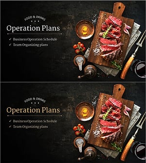 레스토랑 사업 계획 템플릿 간지