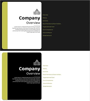 라운드 스퀘어 회사소개 템플릿 간지