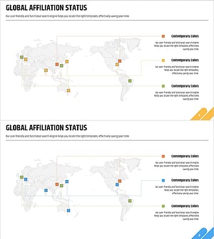 글로벌 타겟 시장을 위한 시장 분석 슬라이드