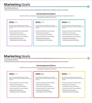 마케팅 최종목표 설정 – 성공적인 사업 비전을 위한 다이어그램 슬라이드