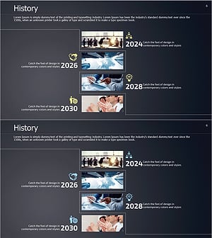 역대 기업 히스토리 소개 – 비전과 성장