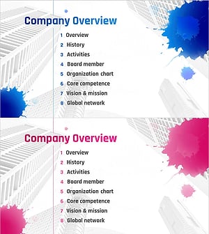 Painting Theme Company Profile Template Section Slide – Vision of Creativity