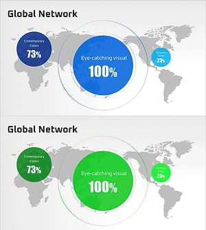글로벌 네트워크 분포도 분석 – 시장 전략을 시각화한 PPT