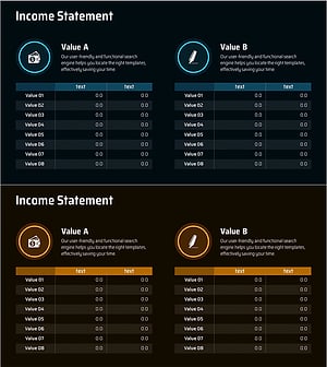 손익계산서 테이블표 - 재무성과 시각화