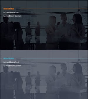City Modern Theme Business Plan Slide – Financial Plans Focus