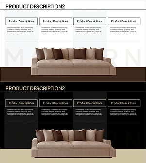 가구 상품 세부 설명 슬라이드 - 클러스터 디자인