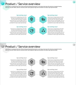육각형 연결 사각 다이어그램 - 제품 및 서비스 소개