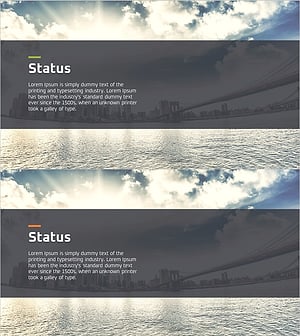 Round Square Line Template Section Slide