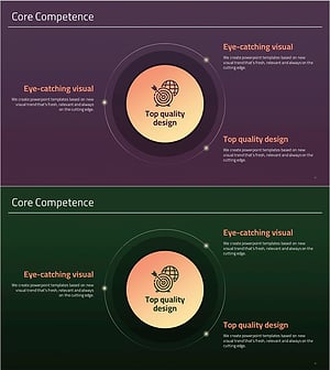 그라데이션 핵심가치 다이어그램 – 효과적인 비주얼 전달