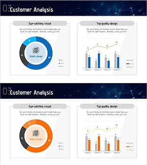 소비자 분석 도넛 & 혼합 차트 – 고객의 통찰력 제공