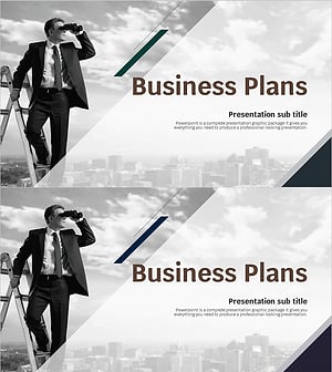 전망 사업계획서 템플릿 표지 – 성공을 향한 비전