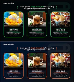 Menu Panel Design – Template Featuring Delicious Desserts