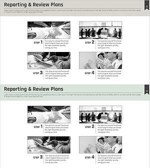 검토 계획 슬라이드 – 4단계 구조