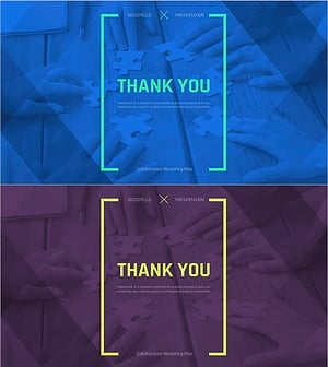 콜라보레이션 마케팅 기획서 템플릿 엔딩 표지