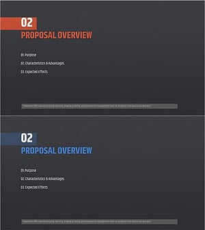 모던 심플 제안서 템플릿 간지 – 직관적인 정보 전달