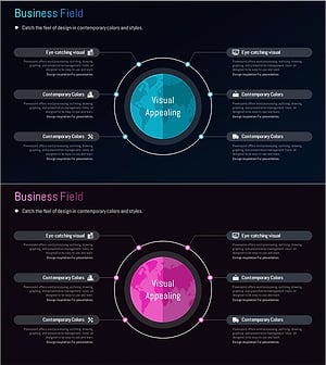글로벌 사업 영역 다이어그램 – 비즈니스 시각화