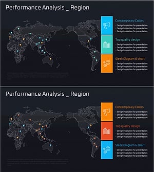 글로벌 목표 지역 전략 설정 – 세련된 다이어그램과 클러스터로 시각화 