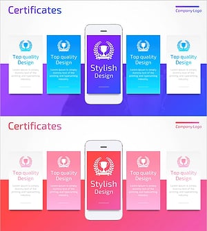 Mobile Award Certificate Slide Template – Moment of Achievement
