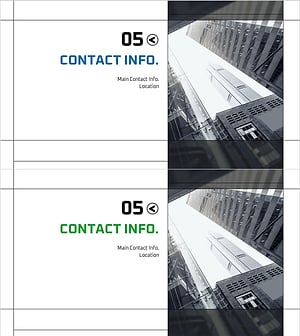 그리드 회사소개서 템플릿 간지 – 기본 정보 표현