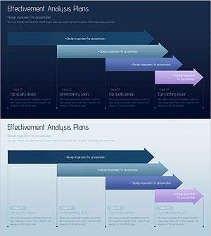 사업 추진 일정 화살표 다이어그램 – 명확한 전략의 시작