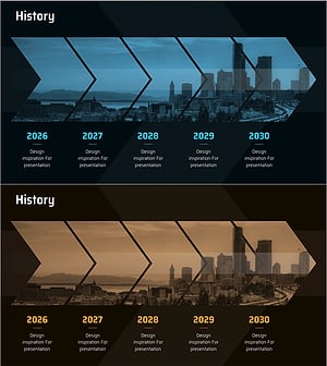 선형 히스토리 다이어그램 – 사업 관리와 추진 계획 설명