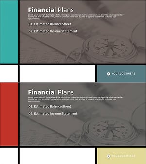 몬드리안 패턴 테마 사업계획서 템플릿 간지