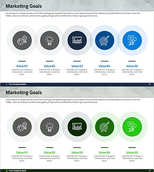 마케팅 목표 중첩 다이어그램 – 시각화된 비즈니스 전략