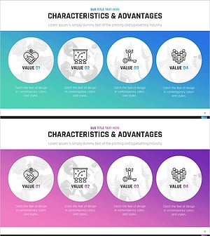 비즈니스 핵심역량 소개 슬라이드 – 강력한 경쟁력