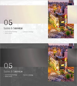 Advertising Marketing Plan Template Section Slide – Sales and Service Strategy