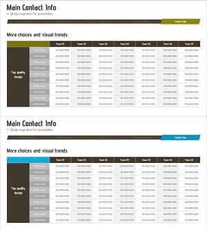 거래처 주요 연락망 목록 슬라이드 – 비즈니스 연결