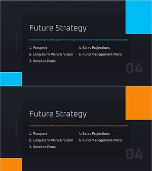 Success Trend IR Template Section – Presenting Future Strategy