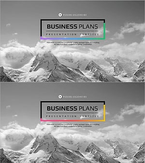 설산테마 사업계획서 템플릿 표지 – 자연을 감안한 스마트한 기획