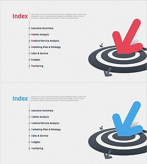 화살표 마케팅 계획 템플릿 목차