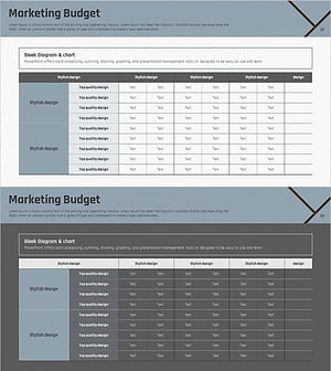 Marketing Budget Table Chart – Efficient Financial Planning