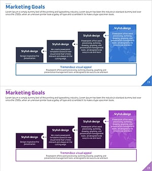 단계별 목표 다이어그램 – 사업 추진 전략과 마케팅 목표 시각화