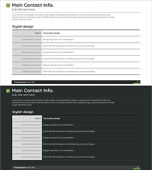 비즈니스 주요 연락처 정보 – 명확하고 세련된 디자인