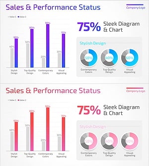 데이터 기반 시장 분석 전략 – 세련된 그래프 슬라이드