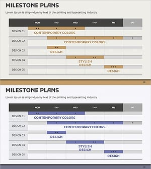 프로젝트 계획 설정 테이블 차트 – 사업 추진 전략