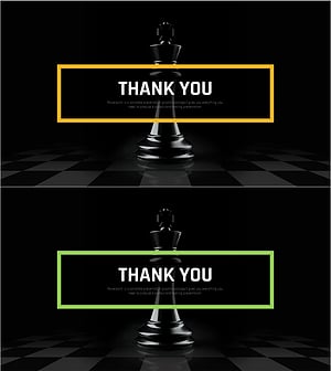 체스 테마 비즈니스 전략 템플릿 엔딩 표지