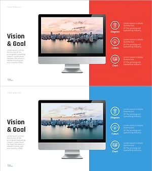 비전과 목표 PC 목업 다이어그램 – 전략적 진전을 위한 명확한 시각화