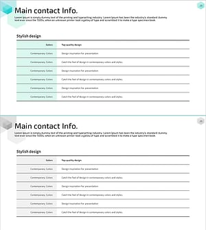 회사 주요 내용 정리표 – 비즈니스 요약 도구
