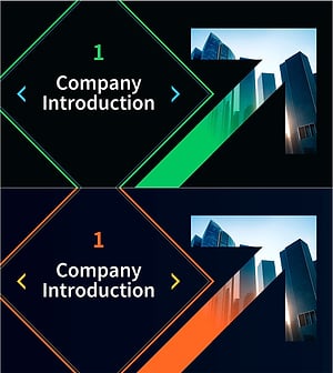 Visualization PowerPoint Template for Company Introduction - Innovative Design