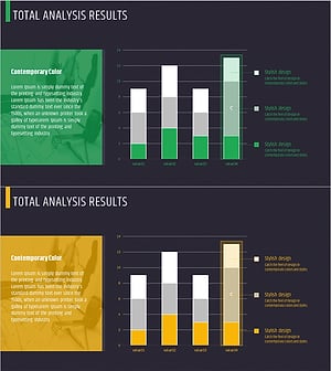 비즈니스 시장 분석 세분형 세로막대 그래프
