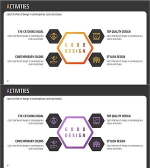 육각형 확산 다이어그램 – 사업영역 소개
