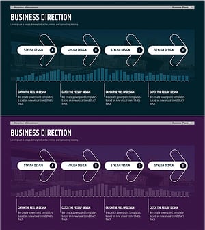 비즈니스 선형 방향 다이어그램 – 사업 전략 및 목표 시각화