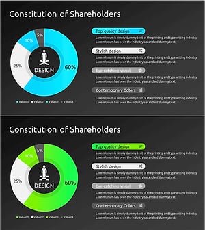 주요 주주 분석 원 도넛 차트