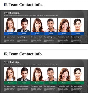 IR 팀 프로필 다이어그램 – 현대적인 클러스터 디자인