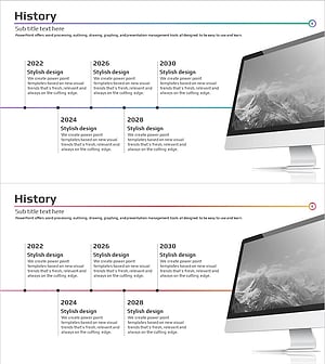 PC 목업 연혁 다이어그램 – 기업 역사와 발전을 담다