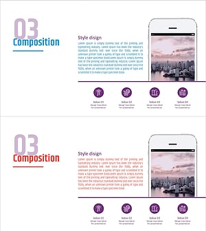 핸드폰 서비스 개요 슬라이드 – 간결하고 명확한 정보 전달